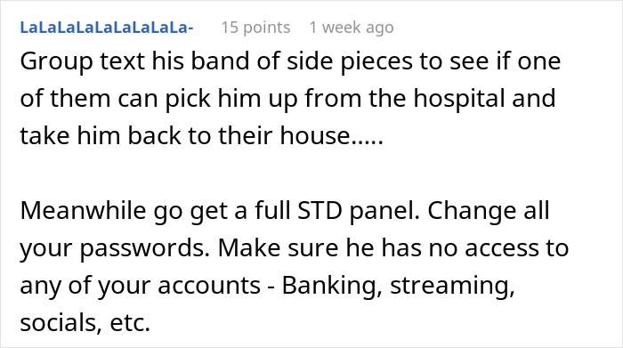 Text discussing checking a boyfriend's phone in the ER, with advice on breaking up and securing personal information. Text discussing checking a boyfriend's phone in the ER, with advice on breaking up and securing personal information.