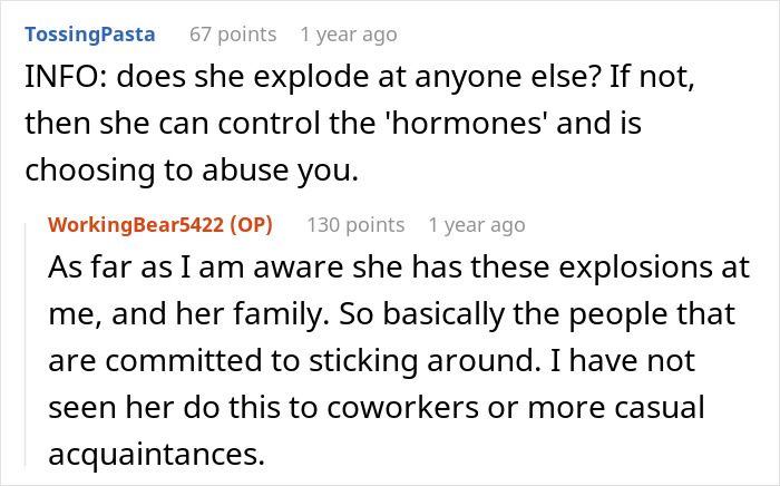 Reddit comments discussing emotional abuse by pregnant wife towards husband. Reddit comments discussing emotional abuse by pregnant wife towards husband.