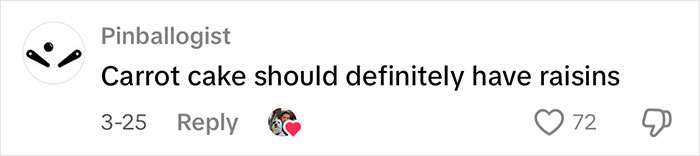 Comment on carrot cake having raisins from Costco shopper. Comment on carrot cake having raisins from Costco shopper.