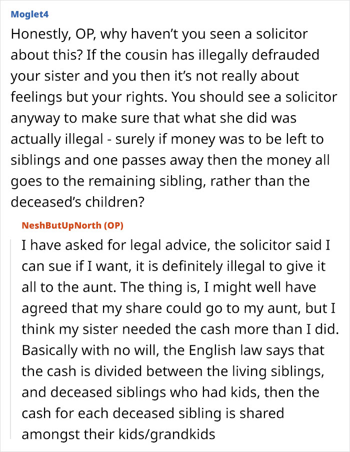 Text messages discussing inheritance and advice on legal action for an ill sister regarding deceased uncle's estate. Text messages discussing inheritance and advice on legal action for an ill sister regarding deceased uncle's estate.