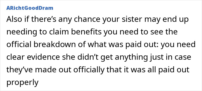 Text conversation about inheritance issues and advice on family withholding it from ill sister. Text conversation about inheritance issues and advice on family withholding it from ill sister.