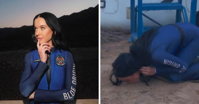 Katy Perry Brutally Mocked For Kissing Ground Upon Return To Earth After 11-Minute Space Trip