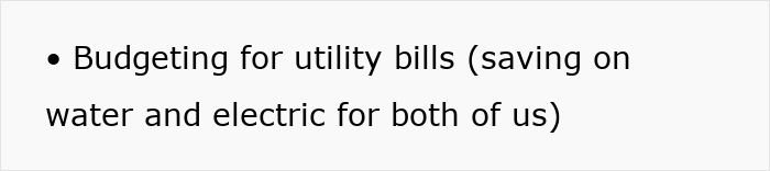 Budgeting utility bills note on saving water and electric for two people. Budgeting utility bills note on saving water and electric for two people.