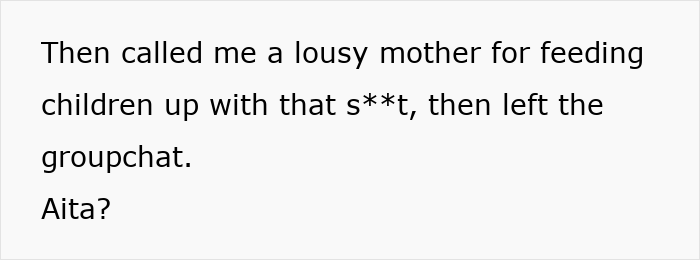 Text questioning being called a "lousy" mom for serving pizza and snacks at a team sleepover. Text questioning being called a "lousy" mom for serving pizza and snacks at a team sleepover.