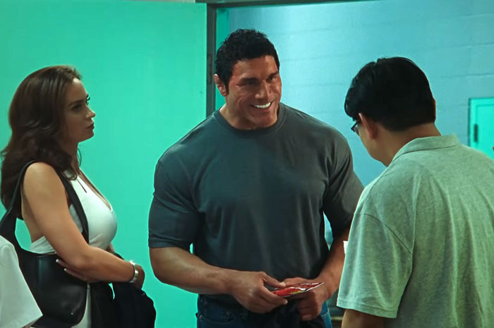 Dwayne Johnson's impressive transformation shown in a casual scene with two other actors on set of new biopic. Dwayne Johnson's impressive transformation shown in a casual scene with two other actors on set of new biopic.
