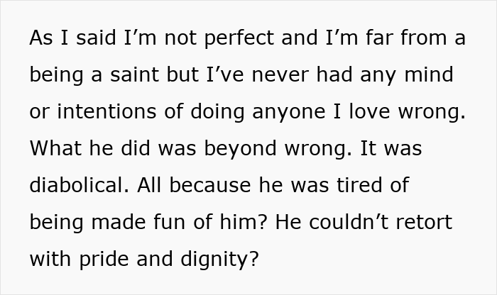 Text discussing actions of a partner of 10 years, questioning motives and actions due to ridicule. Text discussing actions of a partner of 10 years, questioning motives and actions due to ridicule.