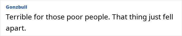Comment mentioning helicopter crash and questioning structural integrity. Comment mentioning helicopter crash and questioning structural integrity.