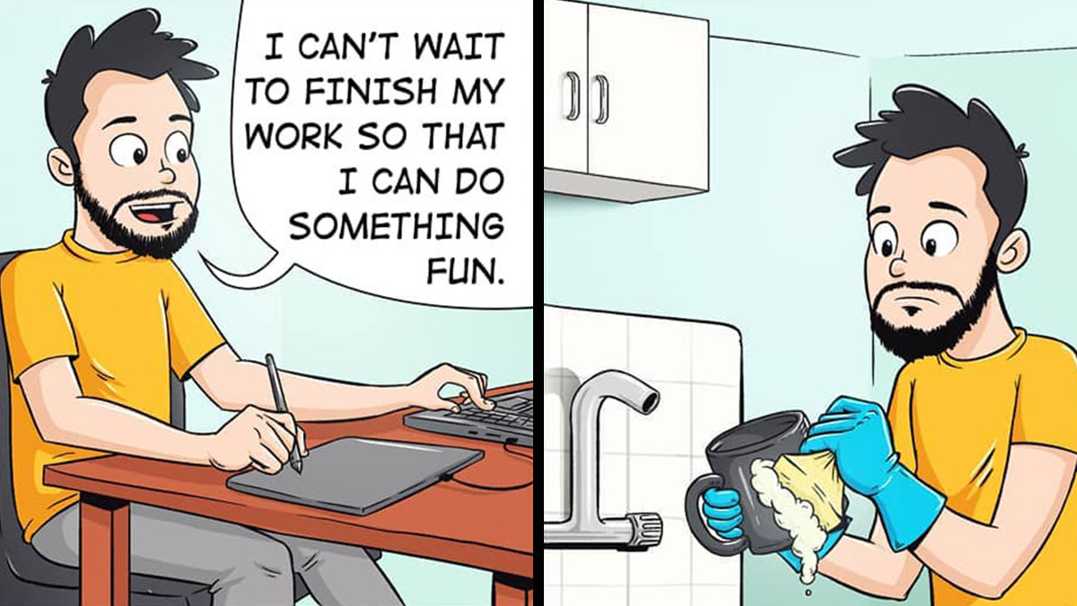 This Artist Returned After 7 Years With Hilarious Comics About Life’s Everyday Chaos (18 New Pics)