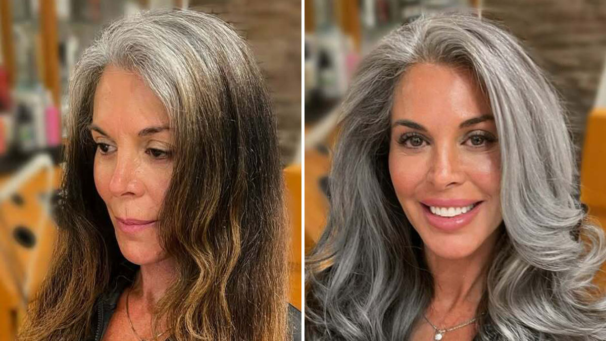 30 People Before And After Embracing Their Natural Gray Hair (New Pics)