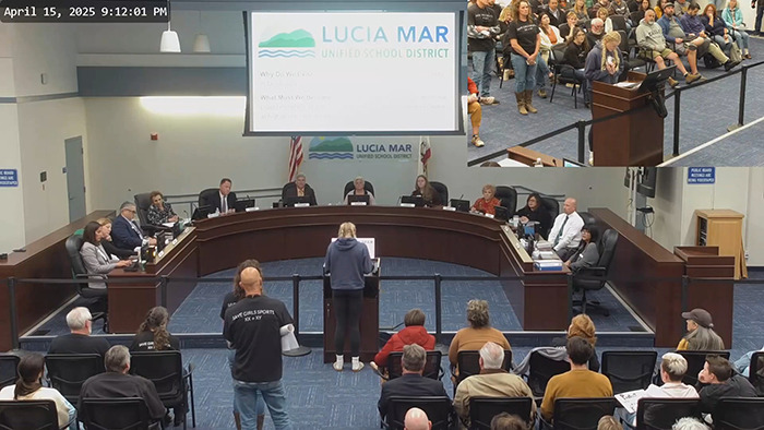 School board meeting with board chair, reacting to testimony regarding a trans locker room. School board meeting with board chair, reacting to testimony regarding a trans locker room.