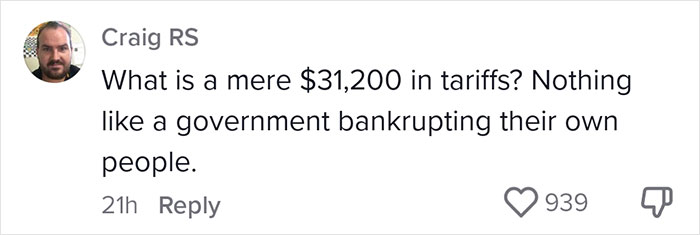 Comment on tariffs discussing economic impact on small business owner. Comment on tariffs discussing economic impact on small business owner.