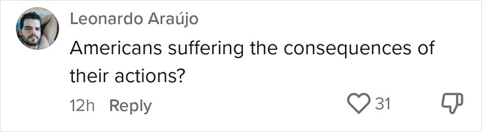 Comment about US tariffs impacting small business, questioning consequences of actions. Comment about US tariffs impacting small business, questioning consequences of actions.