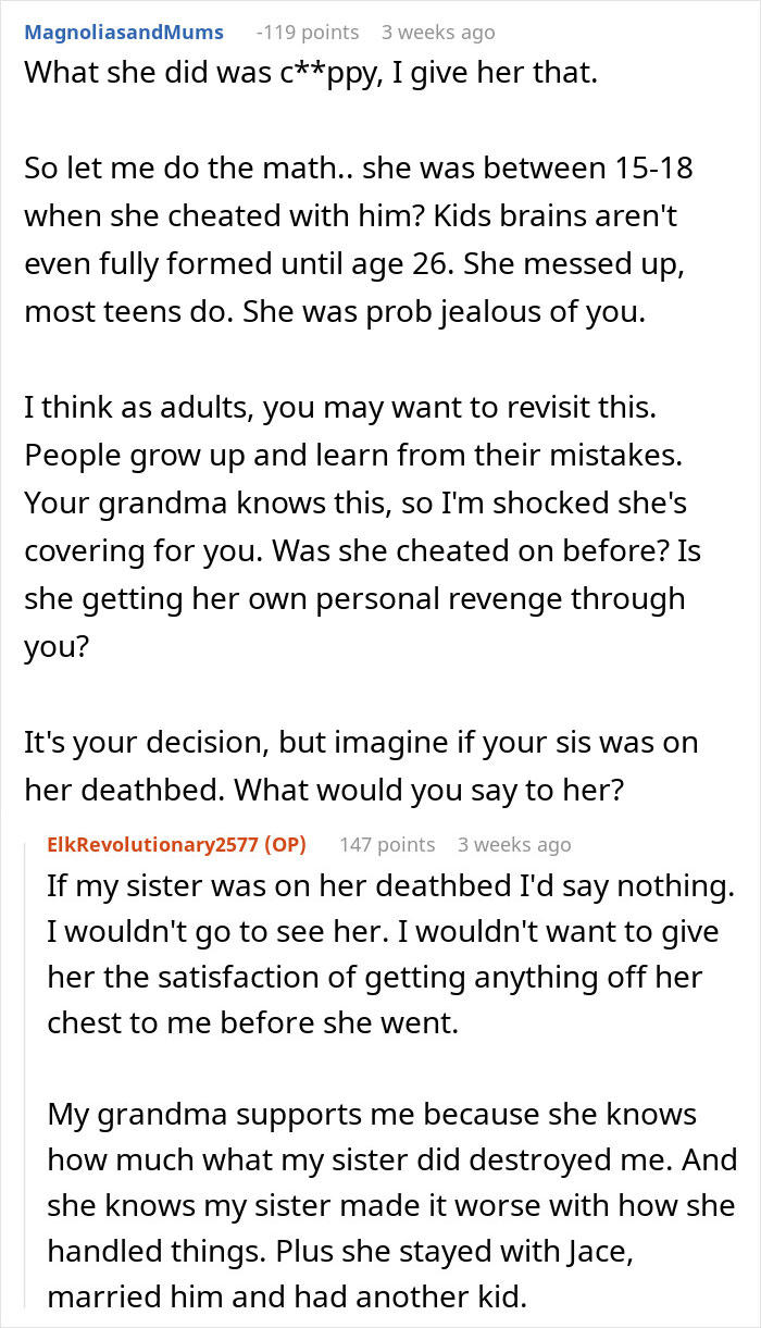 Online discussion about refusing to rekindle sister relationship after man dies. Online discussion about refusing to rekindle sister relationship after man dies.