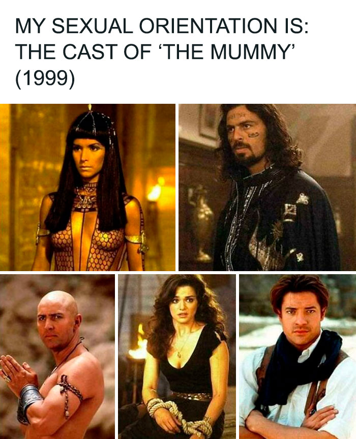 Cast of 'The Mummy' (1999) in various scenes, capturing the essence of the '90s cinema nostalgia.