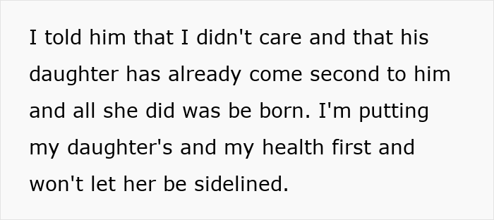 Text message expressing a wife's frustration over husband choosing a friend over their child's birth. Text message expressing a wife's frustration over husband choosing a friend over their child's birth.