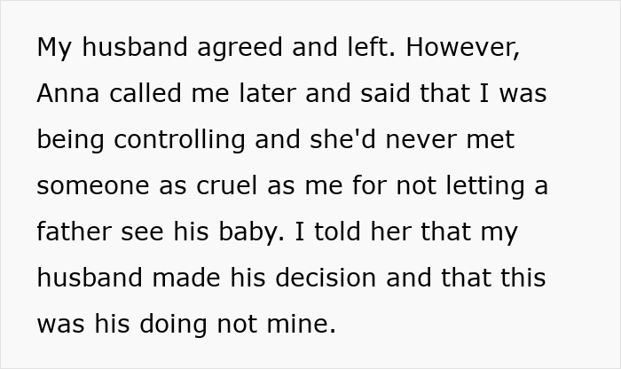 Text screenshot about a husband choosing his female friend over the birth of his child. Text screenshot about a husband choosing his female friend over the birth of his child.