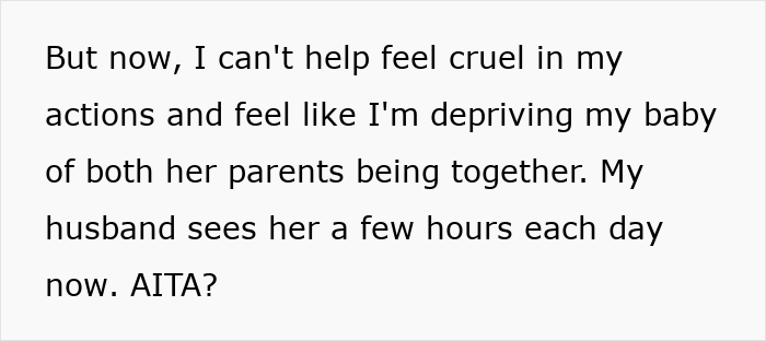 Text from a woman reflecting on her husband's choice of friend over their child's birth, questioning her actions. Text from a woman reflecting on her husband's choice of friend over their child's birth, questioning her actions.
