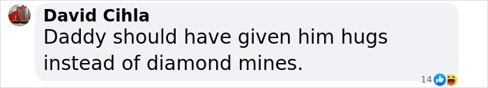 Text message mocking Elon Musk, suggesting hugs over diamond mines. Text message mocking Elon Musk, suggesting hugs over diamond mines.