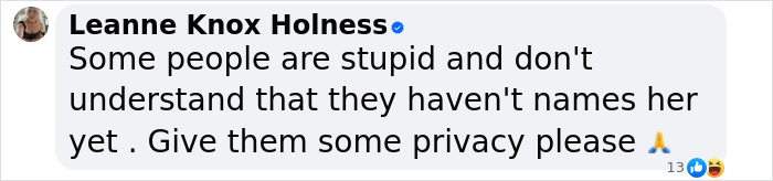 Comment addressing baby name confusion related to Machine Gun Kelly and Megan Fox. Comment addressing baby name confusion related to Machine Gun Kelly and Megan Fox.