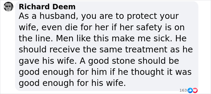 A user's comment condemning a doctor who allegedly attempted to harm his wife. A user's comment condemning a doctor who allegedly attempted to harm his wife.
