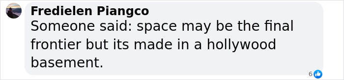 Comment suggesting a conspiracy theory about Blue Origin flight. Comment suggesting a conspiracy theory about Blue Origin flight.