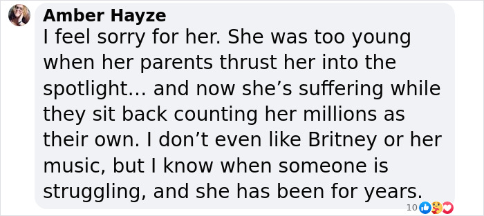 Amber Hayze comments on Britney Spears, empathy for struggles, parental exploitation critique, social media discussion. Amber Hayze comments on Britney Spears, empathy for struggles, parental exploitation critique, social media discussion.