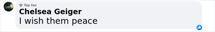Chelsea Geiger comments “I wish them peace” in response to Gene Hackman's notes discovery. Chelsea Geiger comments “I wish them peace” in response to Gene Hackman's notes discovery.
