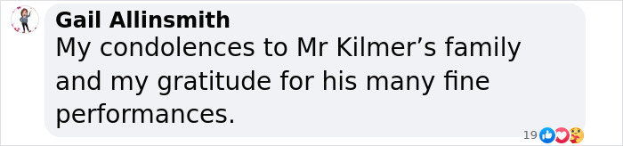 Condolences expressed for Val Kilmer, honoring his legendary performances. Condolences expressed for Val Kilmer, honoring his legendary performances.