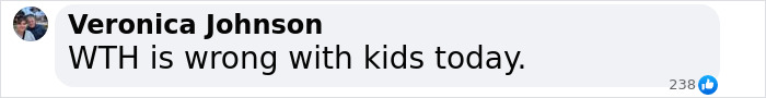 Veronica Johnson's comment questioning kids' behavior today. Veronica Johnson's comment questioning kids' behavior today.