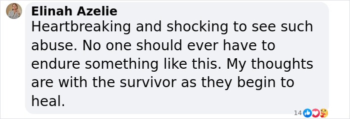 Comment expressing shock on abuse in horror house case. Comment expressing shock on abuse in horror house case.