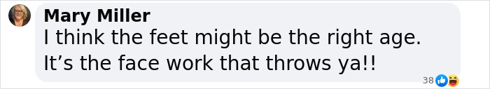 Comment on "Ozempic Feet" side effect humorously discussing age and face. Comment on "Ozempic Feet" side effect humorously discussing age and face.