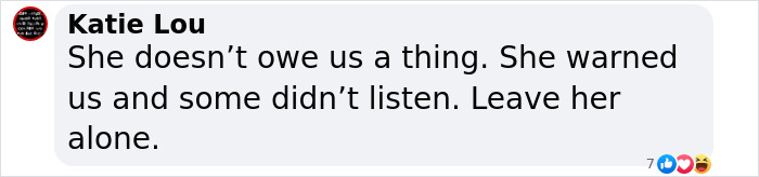 Text comment about Michelle Obama addressing rumors, stating she owes nothing and deserves privacy. Text comment about Michelle Obama addressing rumors, stating she owes nothing and deserves privacy.
