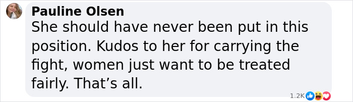 Comment supporting a female athlete disqualified for not competing against a trans opponent. Comment supporting a female athlete disqualified for not competing against a trans opponent.