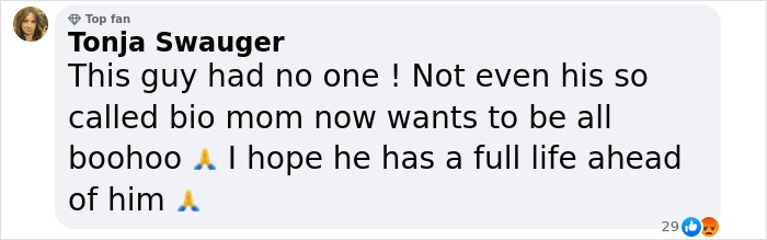 Comment reacting to horror house news, expressing hope for captive stepson's future. Comment reacting to horror house news, expressing hope for captive stepson's future.