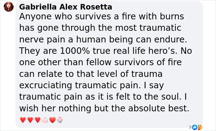 Miracle burn survivor receives heartfelt message about overcoming trauma and resilience. Miracle burn survivor receives heartfelt message about overcoming trauma and resilience.