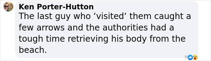 Comment by Ken Porter-Hutton about a YouTuber who risked isolated tribe extinction with a dangerous stunt. Comment by Ken Porter-Hutton about a YouTuber who risked isolated tribe extinction with a dangerous stunt.
