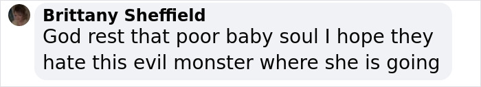 Comment about "evil" mom arrested related to baby's passing. Comment about "evil" mom arrested related to baby's passing.