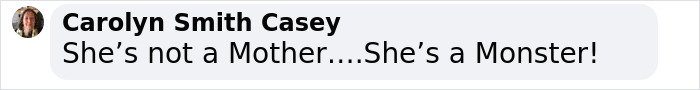 Comment about "evil" mom, labeled a monster, regarding baby's passing. Comment about "evil" mom, labeled a monster, regarding baby's passing.
