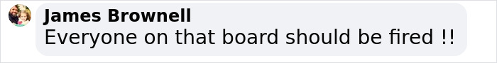 Comment by James Brownell expressing anger at board over trans locker room issue. Comment by James Brownell expressing anger at board over trans locker room issue.