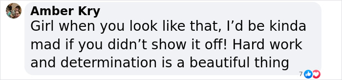 Comment praising a body transformation, highlighting hard work and determination for a golf influencer. Comment praising a body transformation, highlighting hard work and determination for a golf influencer.