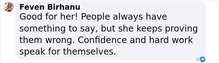 Comment praising golf influencer's body transformation, highlighting confidence and hard work. Comment praising golf influencer's body transformation, highlighting confidence and hard work.