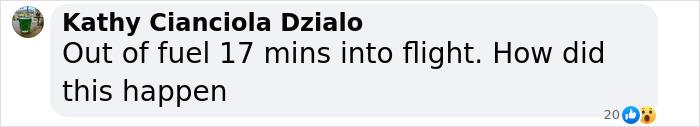 Comment about NYC helicopter pilot radio message, questioning fuel outage 17 minutes into flight. Comment about NYC helicopter pilot radio message, questioning fuel outage 17 minutes into flight.