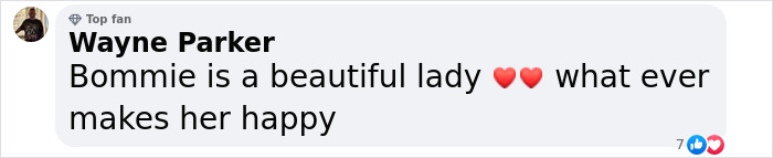 Comment by Wayne Parker praising a K-Pop star amid plastic surgery rumors, expressing support with heart emojis. Comment by Wayne Parker praising a K-Pop star amid plastic surgery rumors, expressing support with heart emojis.