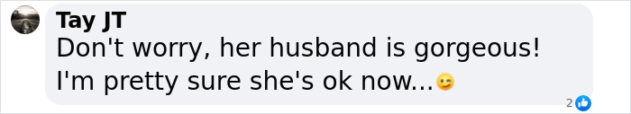 Comment referencing Melissa Joan Hart's husband, with a winking emoji, related to Blink-182 and Mark Hoppus. Comment referencing Melissa Joan Hart's husband, with a winking emoji, related to Blink-182 and Mark Hoppus.