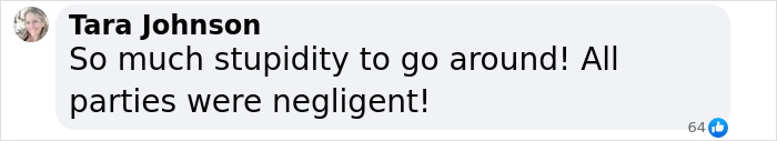 Comment expressing negligence after young mom's BBL surgery incident. Comment expressing negligence after young mom's BBL surgery incident.
