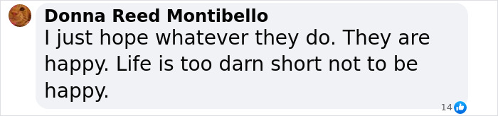 Text message by Donna Reed Montibello expressing hope for happiness in Obama's marriage amid a deep deficit. Text message by Donna Reed Montibello expressing hope for happiness in Obama's marriage amid a deep deficit.