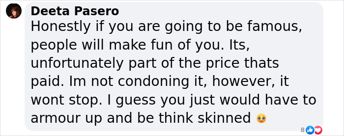 A social media comment discussing fame and mockery, related to Aimee Lou Wood and an SNL skit. A social media comment discussing fame and mockery, related to Aimee Lou Wood and an SNL skit.