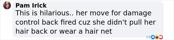 Comment on PR stunt at donut shop, hair net issue mentioned. Comment on PR stunt at donut shop, hair net issue mentioned.