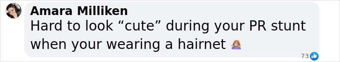 Comment on Blake Lively's PR stunt at donut shop, mentioning a hairnet. Comment on Blake Lively's PR stunt at donut shop, mentioning a hairnet.