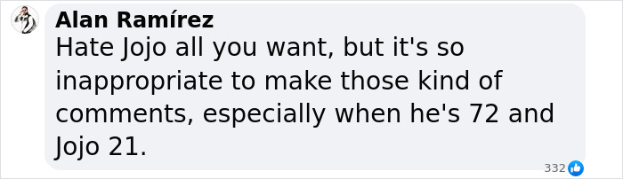 Alan Ramírez comments on inappropriate jokes by Mickey Rourke about JoJo Siwa, highlighting their age difference. Alan Ramírez comments on inappropriate jokes by Mickey Rourke about JoJo Siwa, highlighting their age difference.